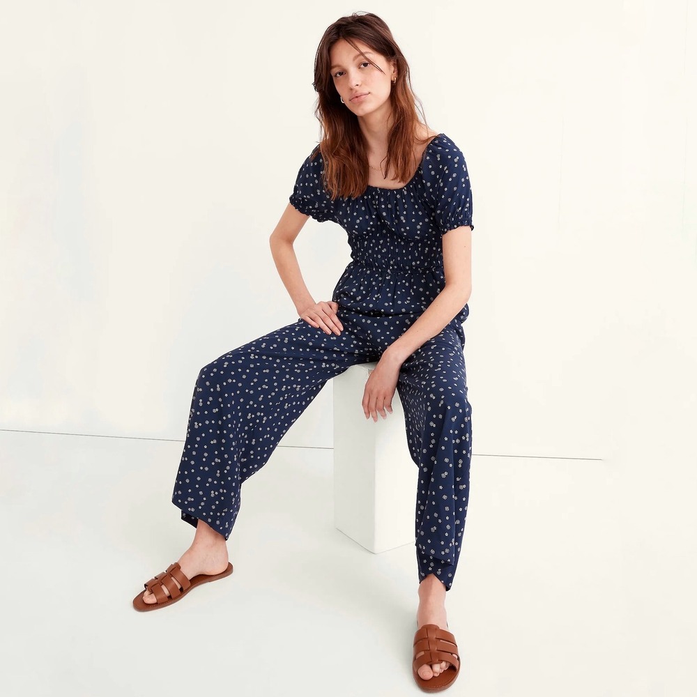 Madewell | Sophia Jumpsuit in Bandana Flower Twilight Size XL